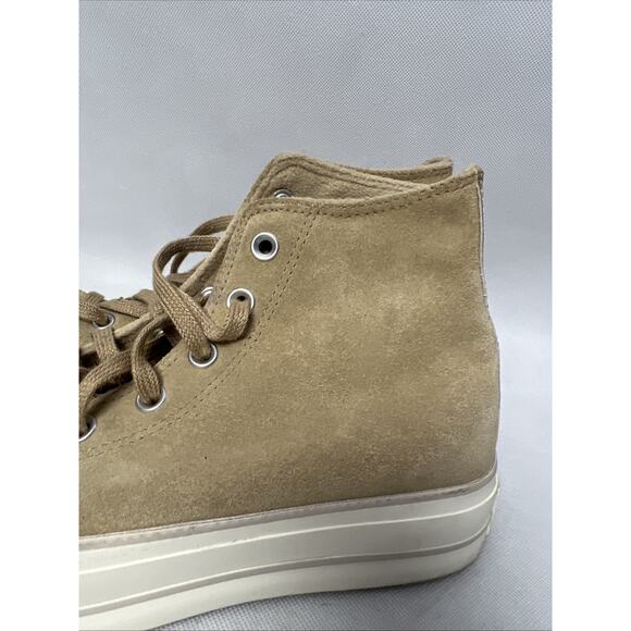 Converse Chuck Taylor All Star Lift Shoes Womens Size 9 Tan Suede Platform - Picture 4 of 13